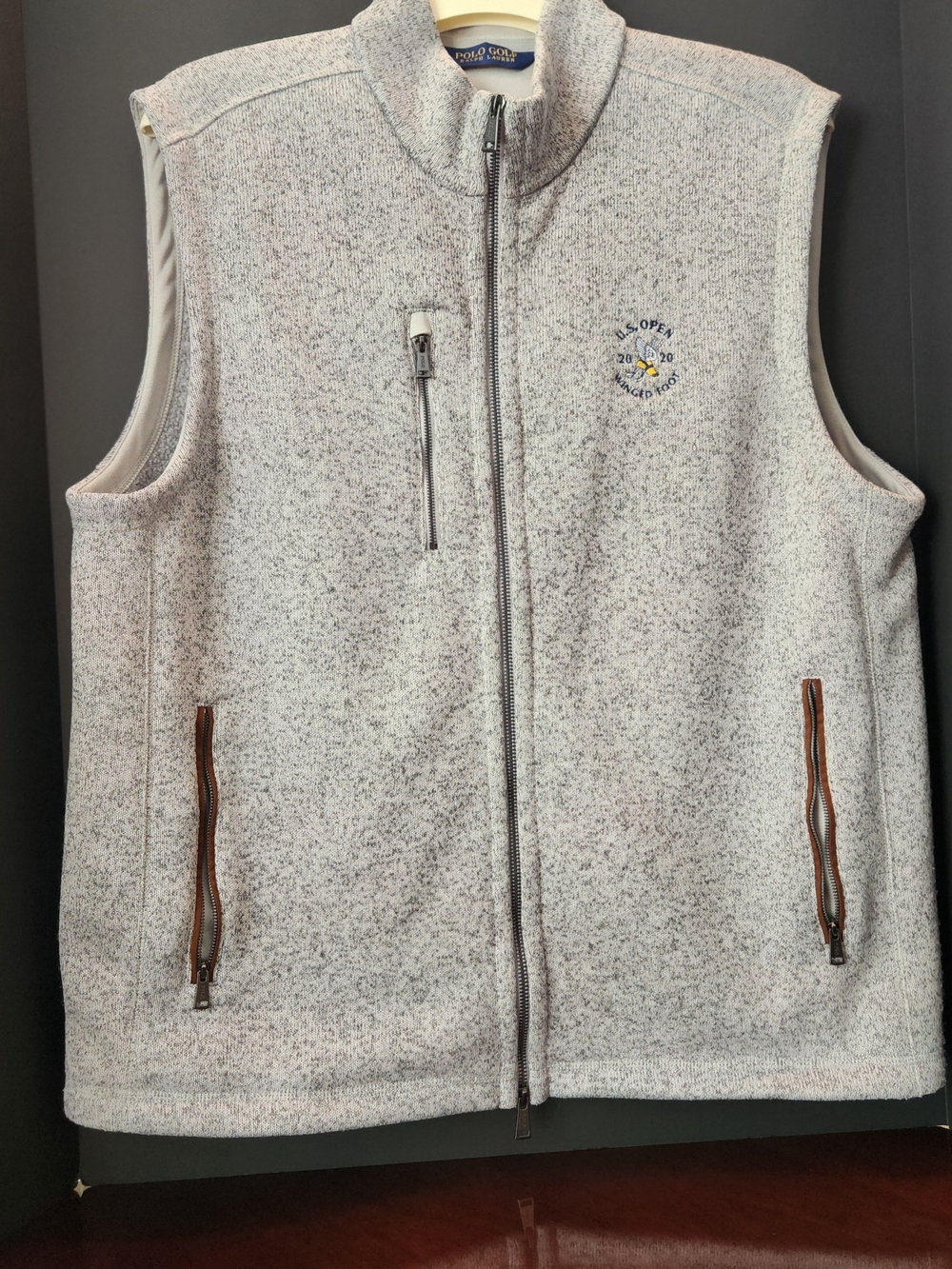 Polo Golf by Ralph Lauren Men’s Heather Gray Zip-Up Fleece Vest